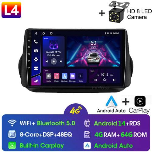 Android 13 Radio For Fiat Fiorino Qubo For Citroen Nemo For Peugeot Bipper 2008-2017 Car Stereo Multimedia Player Carplay Auto