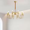 Luxury All-Copper French Chandelier: Retro Candle Pendant for Living Room, Dining Room, or Master Bedroom