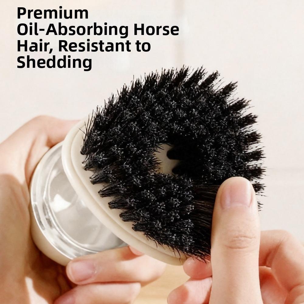 Self Dispensing Dish Brush Round Bristle Head Dishwashing Brush Kitchen Sink