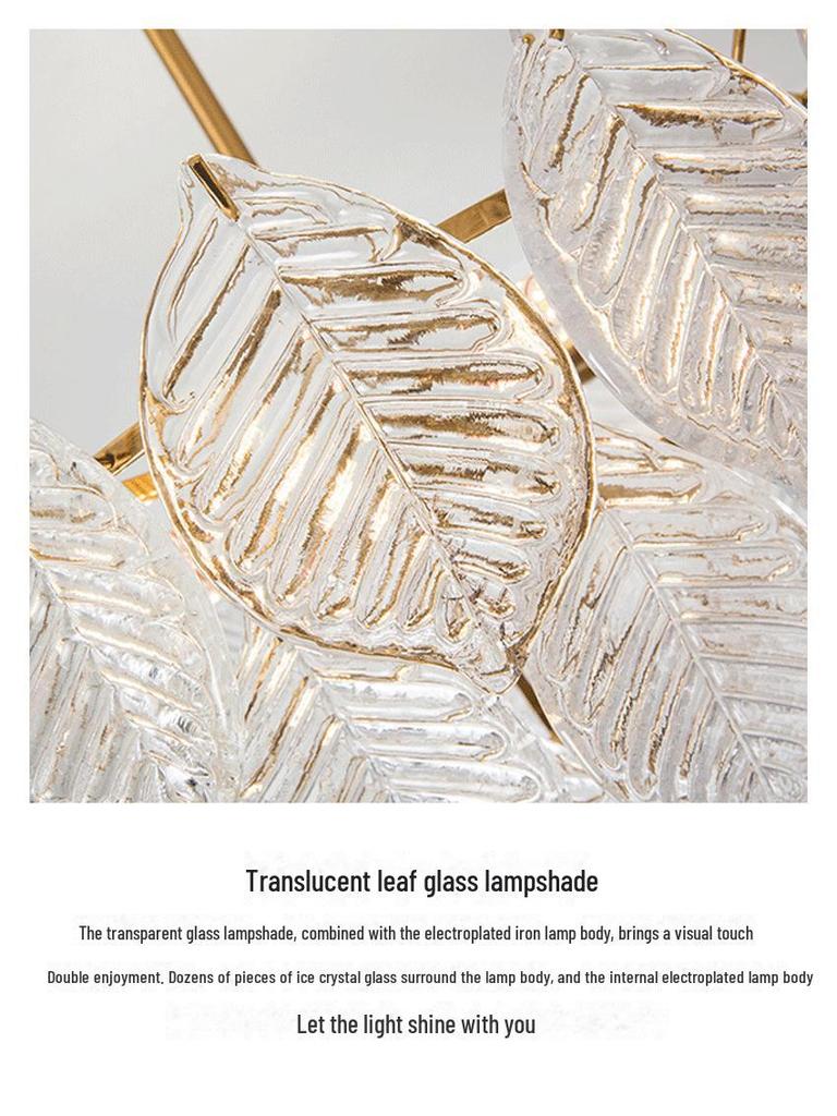 European Style Glass Chandelier for Luxury Living Room or Bedroom Decor