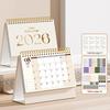 Мини настольный календарь 2026 Янв.2026 - Дек.2026 12-месячный планировщик Двойной проволочный переплет Стоячий перекидной Маленький настольный календарь для дома и офиса
