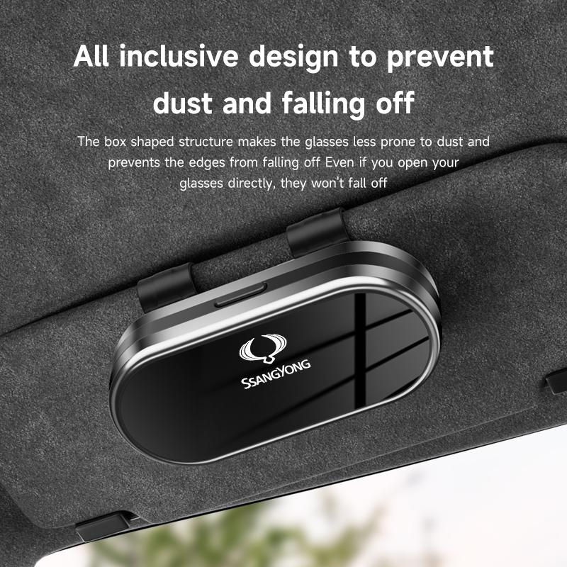 ABS Electroplating Process Car Sunshade Glasses Case For SsangYong Korando 2015 2019 Rexton Actyon RODIUS Kyron 2007 M200 hgew2