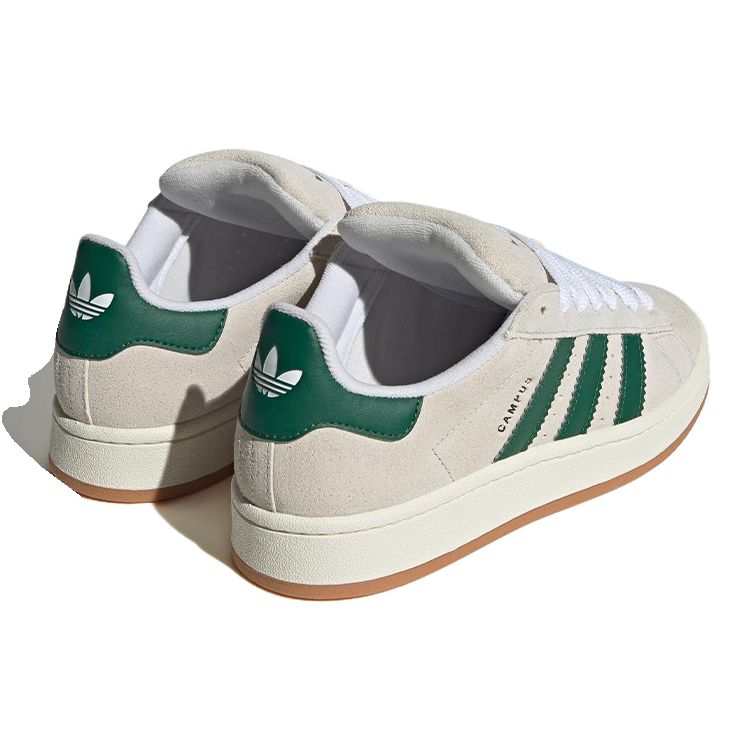 Adidas Campus 00s Crystal White Dark Green Women Sneakers Cream Off-White GY0038