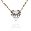 PLUSTER Necklace Gift Box Set Heart 925 Sterling Silver Length Adjustable Up To Single Gold Cubic Zirconia Rhinestone Popular Birthday Gift Women's