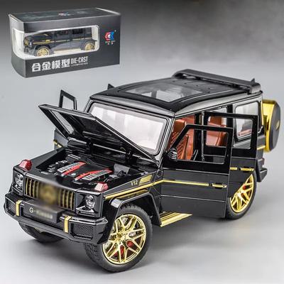 Масштаб 1/24 Benz G-KLESSA AMG G63, литая под давлением модель автомобиля, игрушечный автомобиль с откатным механизмом, звуком и светом для детей, коллекция подарков для мальчиков и девочек