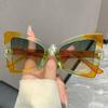 Non-polarized Vintage Trendy Colorful Butterfly Sunglasses Women For Female Luxury Brand Designer Sun Glasses Punk Popular Sexy Shades