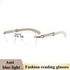 Fashionable Frameless Reading Glasses For Men Middle-Aged And Elderly High-End Anti Blue Light Glasses For Women