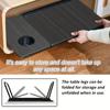 1 Multifunctional Adjustable Folding Table, Corner Lift and Lower Casual Reading Table with Cup Holder, Portable Folding Laptop Desk Stand