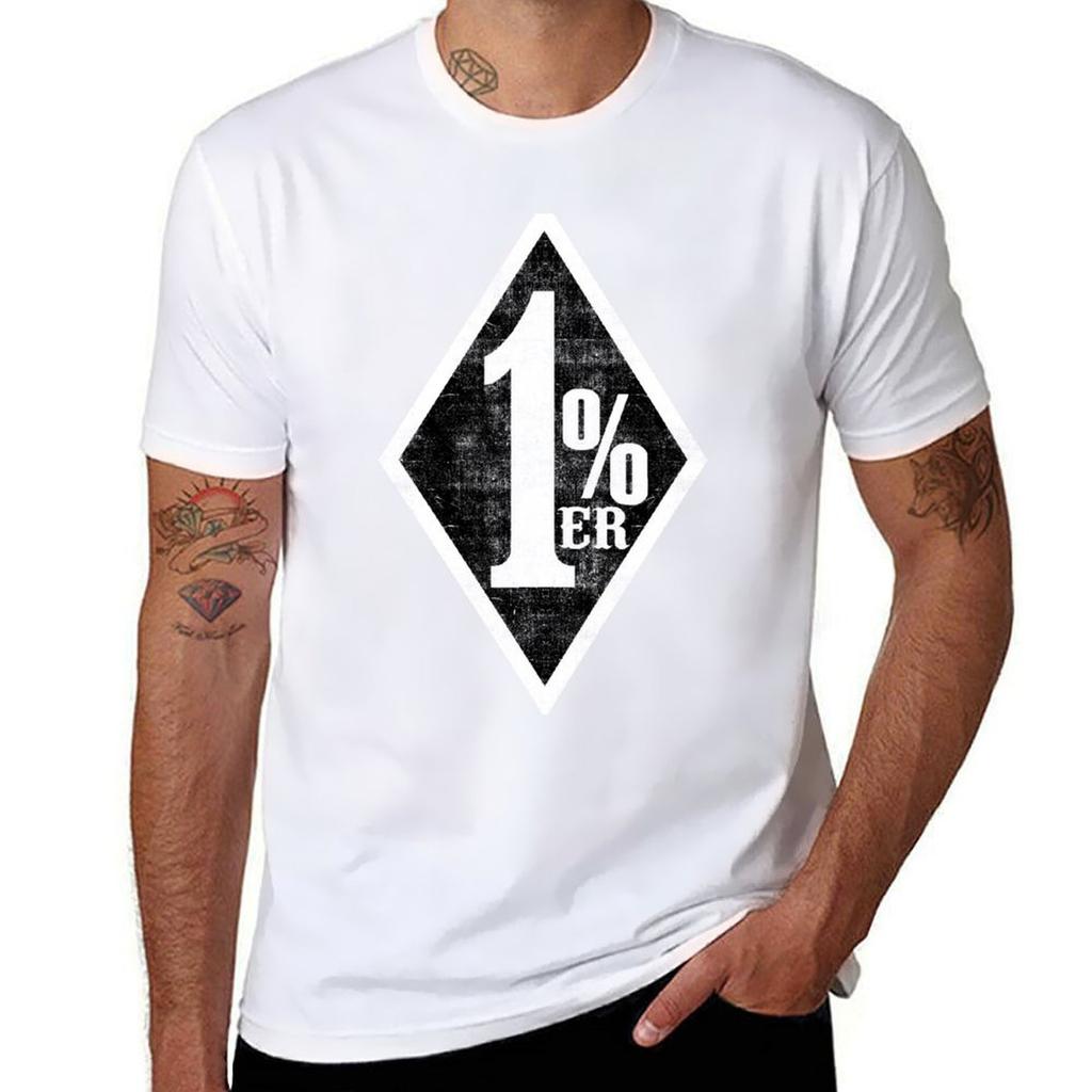 1 PERCENTER T-Shirt kawaii clothes cute tops sweat anime stuff men workout shirt