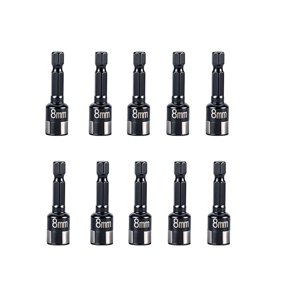 10Pcs 8mm Socket Adapter Non Magnetic Sleeve Wrench Nut Screwdriver Driver Impact Driver