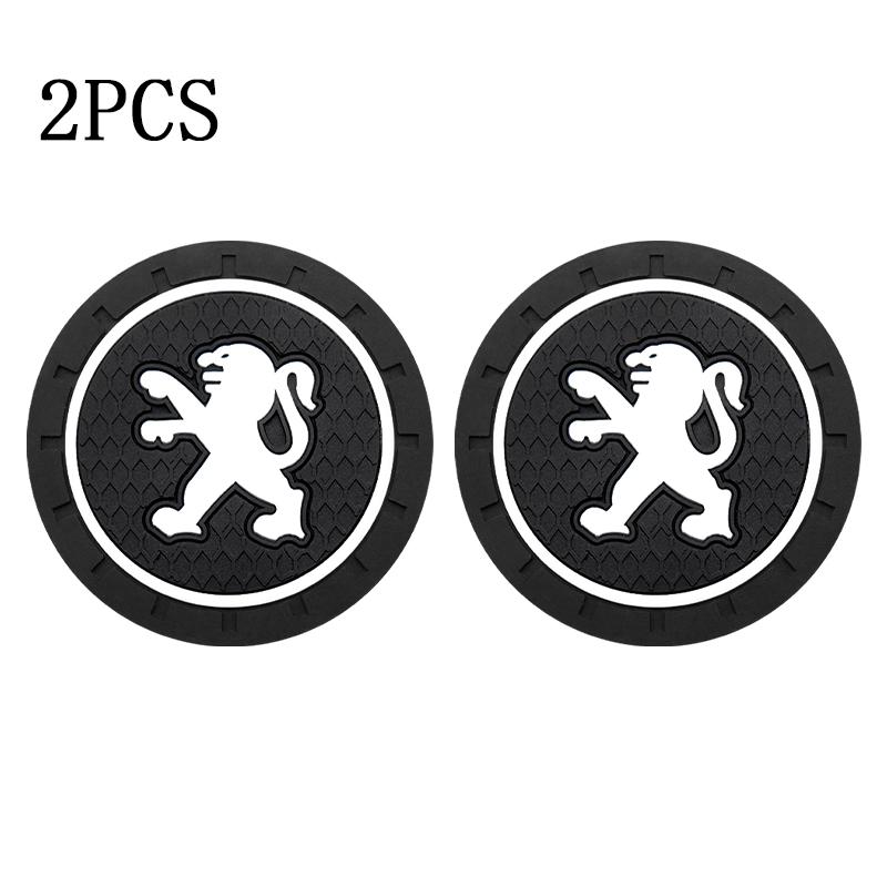 1/2Pcs Car Coaster Cup Holder Mat Decoration Pad Interior Auto Accesories For Peugeot 206 307 308 3008 207 208 407 508 Rcz Rifte
