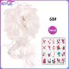 Synthetic Hair Bun Chignon Messy Curly Hair Band Elastic Scrunchy False Hair Pieces For Women Hairpins Black Brown