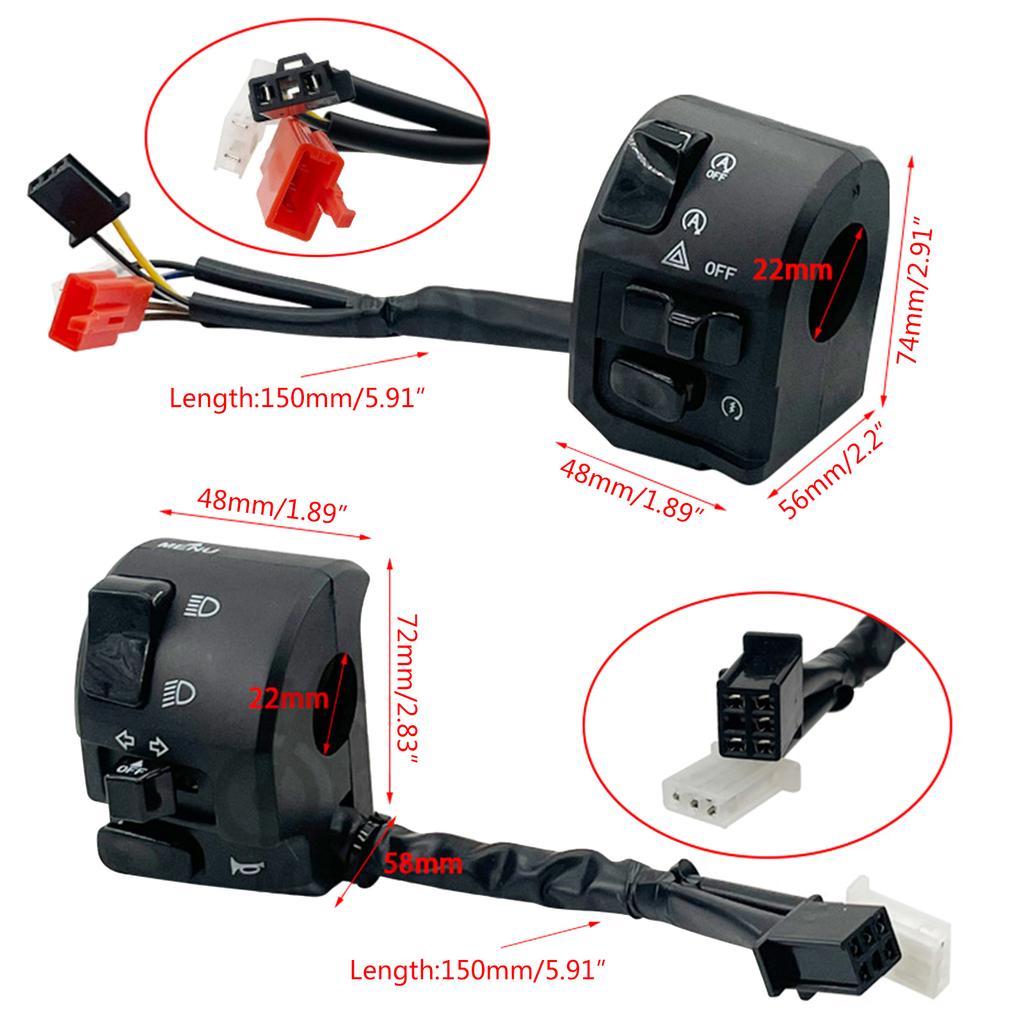22 мм мотоциклетный руль переключатели управления сменная кнопка звукового сигнала поворотник фара переключатель запуска для NVX155 NMAX15