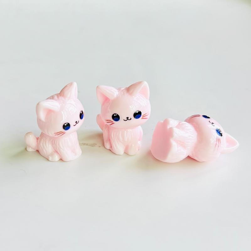 10Pcs Cute Cartoon 3D Stereoscopic Simulation Of Kitten Series Resin Scrapbook Diy Jewelry Gift Hair Clip Accessories A148