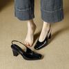 Женские босоножки на высоком каблуке Туфли Мэри Джейн на высоком каблуке Туфли-лодочки на квадратном каблуке Пустые босоножки с сумкой на голове Женская обувь