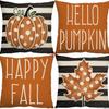 Thanksgiving Pumpkin Pillow Case Autumn Plant Flower Print Pillow Case Home Living Room Sofa Cushion Case