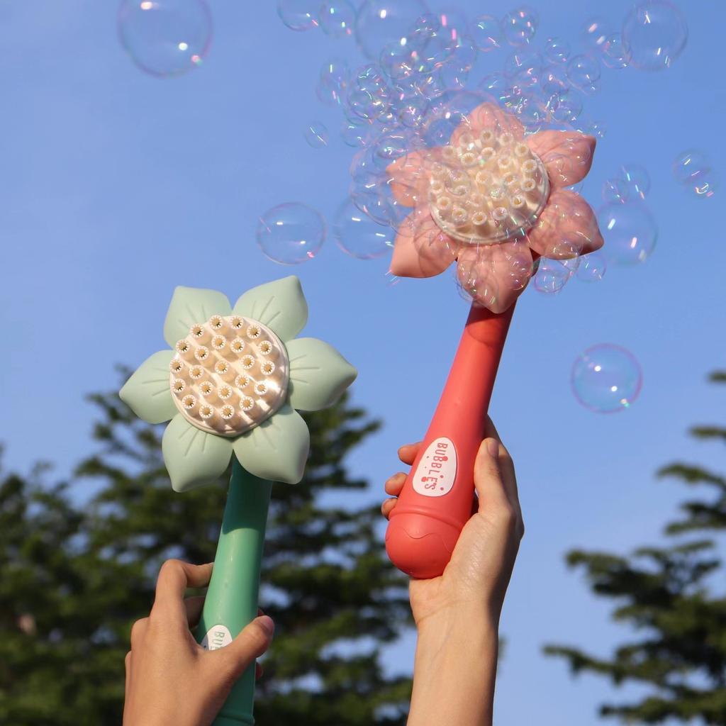 Electric Bubble Gun Toys for Kids 23 Holes Bubbles Machine Soap Blower Blowing Toy Party Outdoor Games Boys Girls Gift