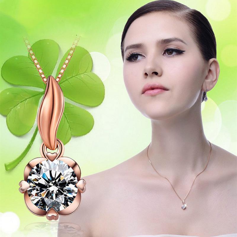 Weihua, Кулон-ожерелье ручной работы, инкрустированный бриллиантами, женский, в форме сердца, женская бижутерия с посеребрением, темпераментный, женский подарок на день рождения