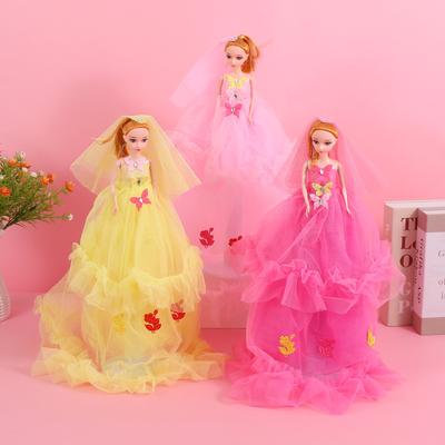 50см Большой Фата Бабочка Свадебное Платье Милая Кукла Принцесса