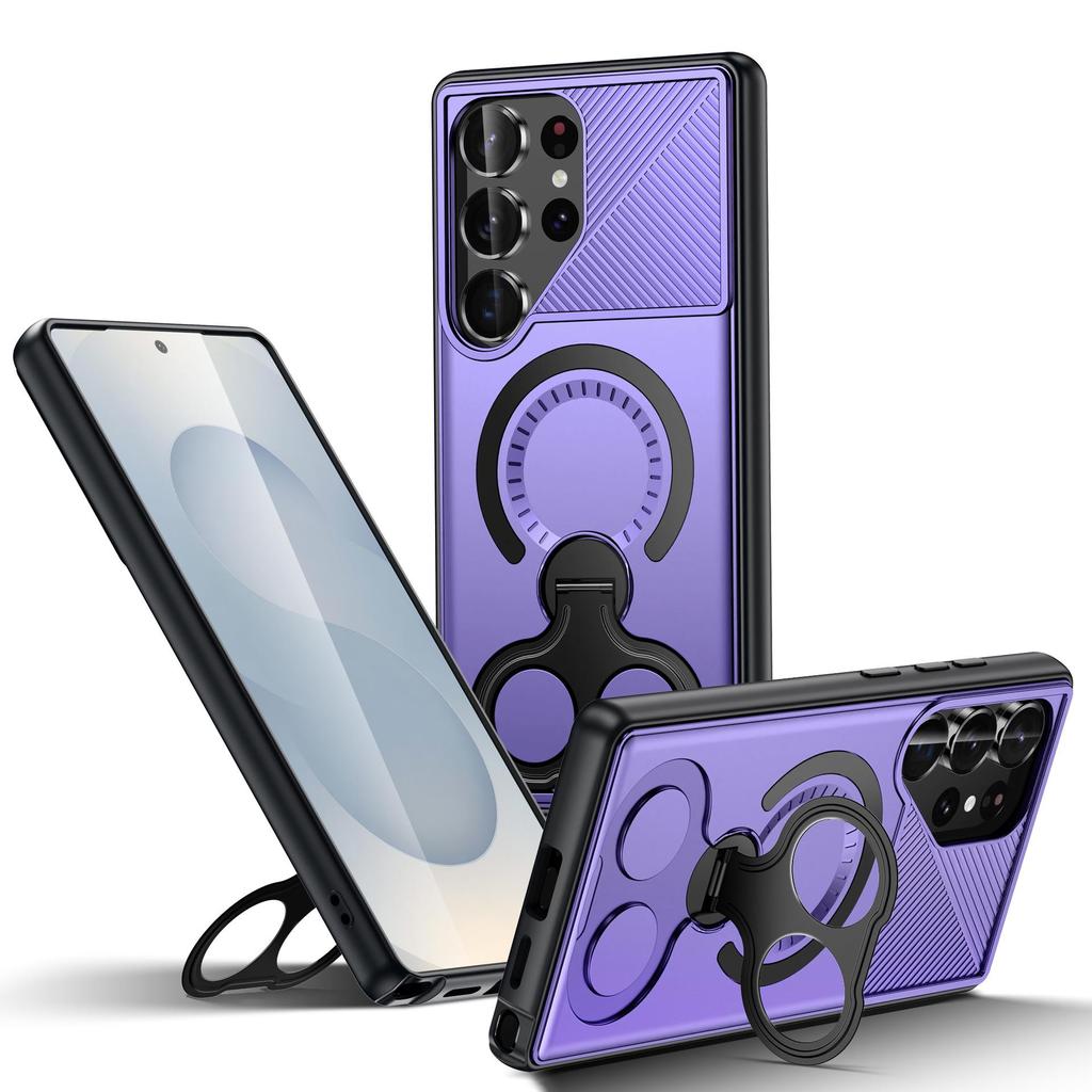 Чехол-подставка с двойным кольцом, магнитный, противоударный, для Samsung S25 Ultra / S24 PLUS / A16/A26