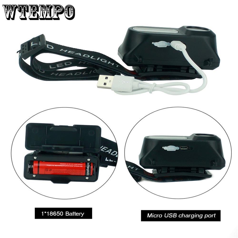 COB Налобные фонари USB Зарядка Налобные фонари Наружное освещение Рабочие фонари Пластиковые налобные фонари Фонари для ночной рыбалки