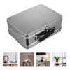 A25F-2X White Handle Tinplate Storage Box Large Capacity Desktop Ganizer Gift Tin Carry Box For Candy Coins Iron Tin Box