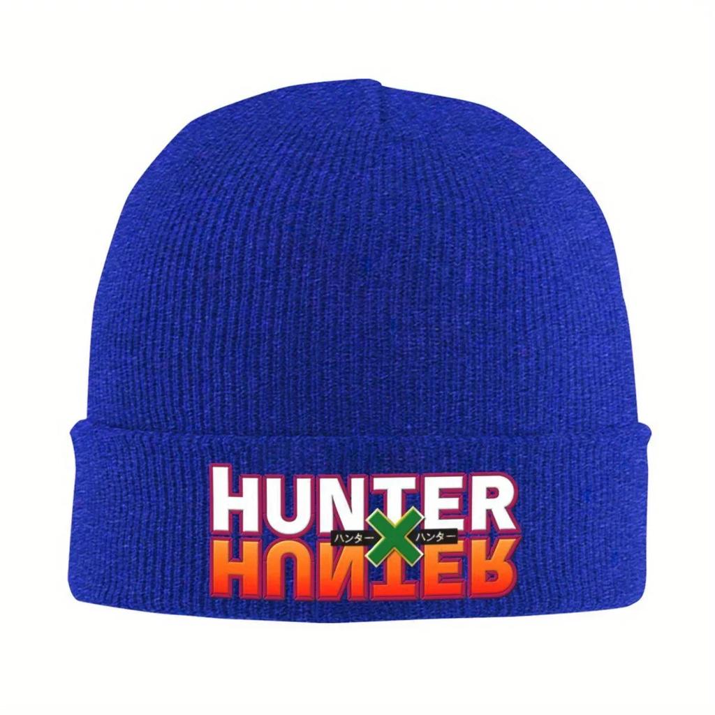 New Hunter X Hunter Logo Merchandise Hats Autumn Winter Beanies Warm Cap Unisex Women Acrylic Bonnet