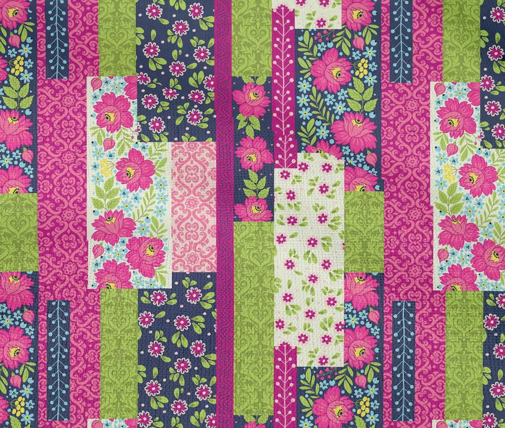 oneOone Cotton Flex Fuschia Pink2 Fabric Floral Sewing Craft Projects Fabric Prints By Yard 40 Inch
