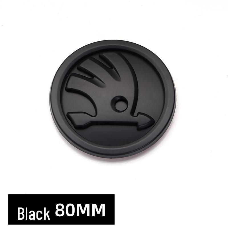 Совместимо со Skoda: Octavia, Fabia 80 мм Передние и задние черные эмблемы, 90 мм Задняя эмблема