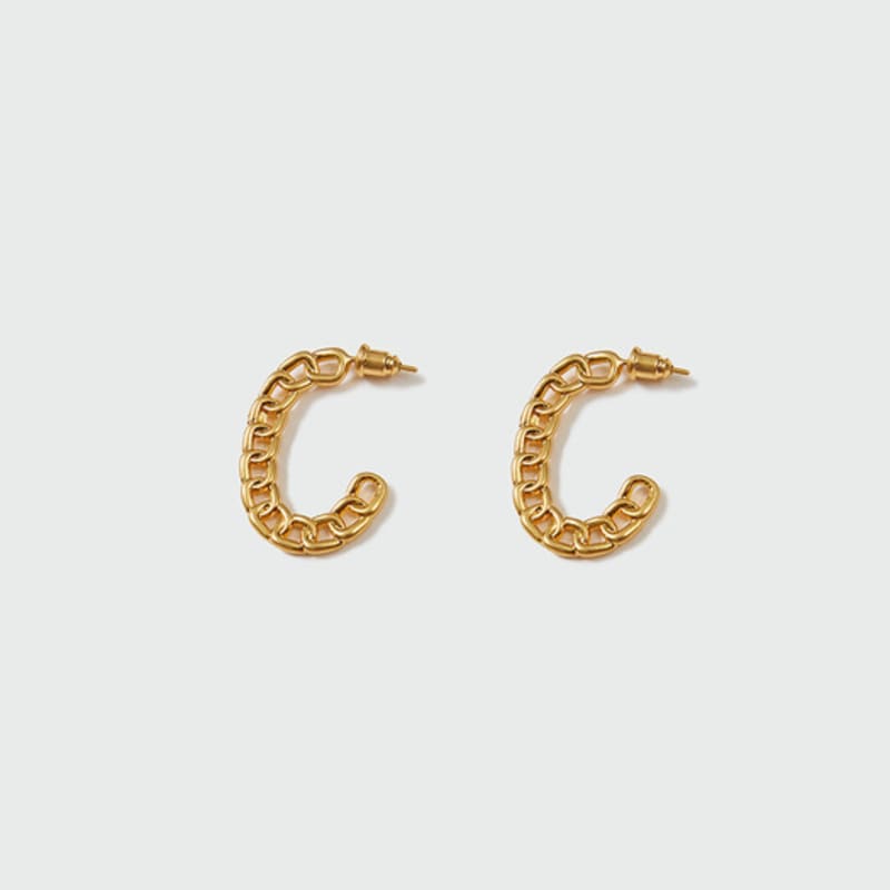 EENK ZORIE Серьга-кольцо с цепочкой - Золото