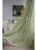 Green Leaf Half Blackout Kitchen Curtain Partition Curtain Bay Window Light Transmission For Living Room Bedroom Bay Window Dining Room Or Kitchen Bar