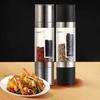 Dual Spice Grinder 2-in-1 Stainless Steel Manual Pepper And Salt Mill with Ceramic Core Adjustable Coarseness Seasoning Tool for Kitchen Travel Use