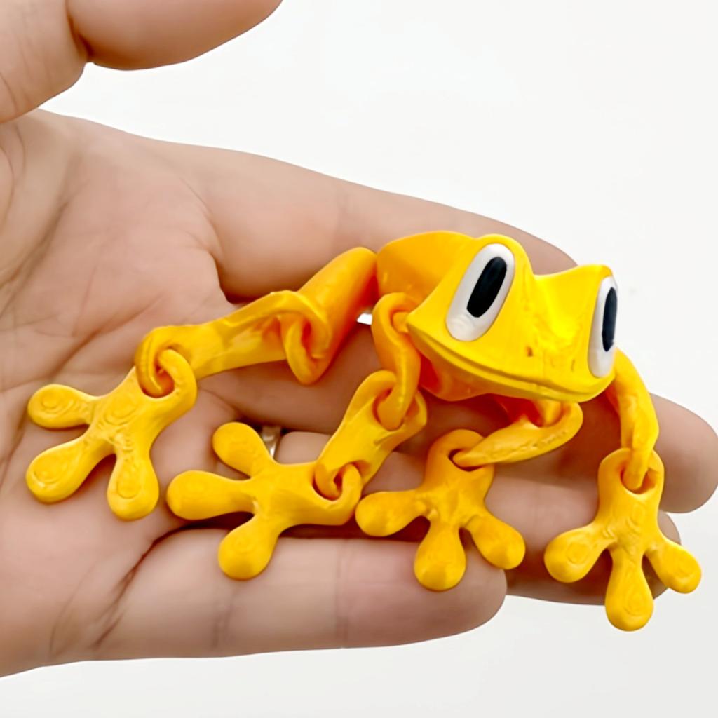 3D-печатный магнитный лягушонок, разноцветный, 12,3 см/5 дюймов, реалистичный подвижный магнит-лягушонок для холодильника, шарнирная магнитная наклейка на холодильник