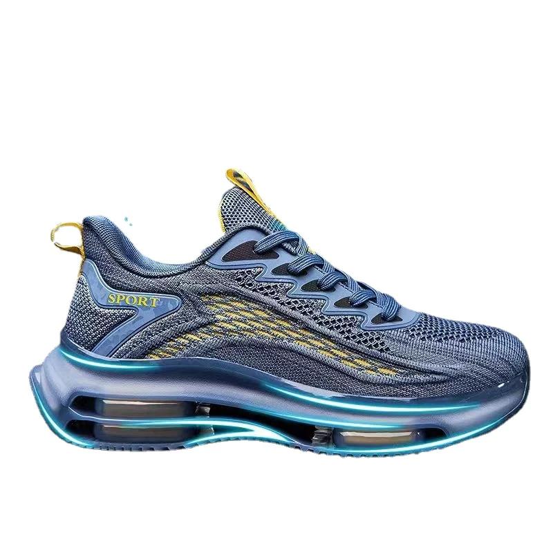 Модные кроссовки для бега, мужские ботинки, новая мода, спортивная обувь для бега на открытом воздухе, сетчатая дышащая амортизирующая обувь для корзины, мужской большой размер 45