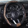 Cow Print Steering Wheel Cover, Universal 14.5-15 Inch Breathable Microfiber Leather Anti-Slip Car Steering Wheel Protector For Women Men,