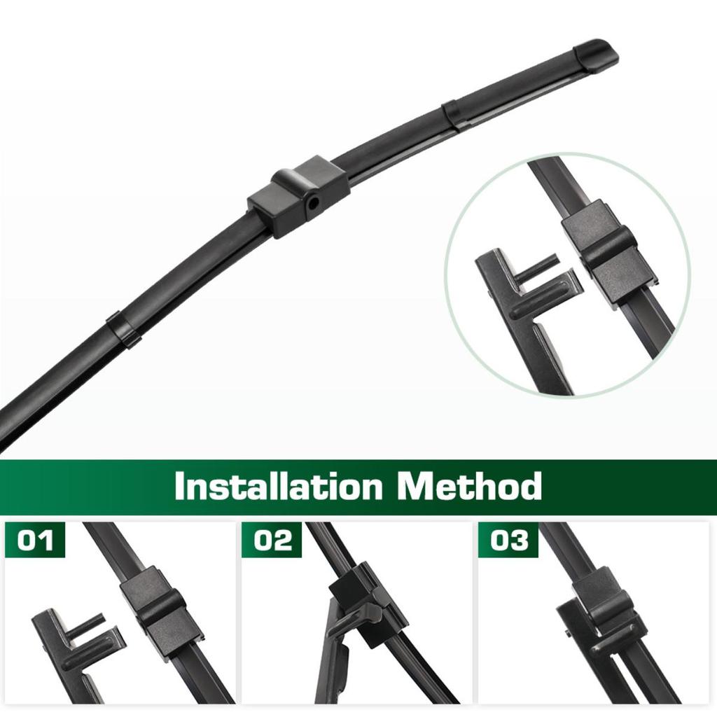 For Citroen C4 Grand Picasso C4 Picasso 2006-2008 Wiper Front&Rear Wiper Blades Windshield Windscreen Window Brushes 30"+30"+14