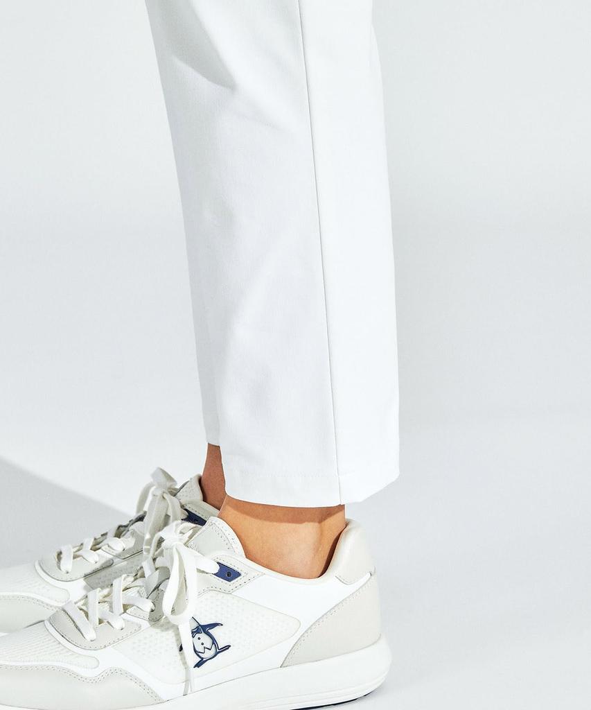 Golf Pants Plain Stretch Elastic Waist Made In Japan Golf WH00 [Munsingwear] [STANDARD COLLECTION] Quarter-length Women's (White)