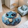Cartoon Dragons pattern round rug,Carpet Rug for Living Room Bedroom Playroom ,Non-slip Floor Mat,Holiday Gifts and Birthday Gifts.