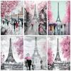 5D Алмазная вышивка с полной дрелью, вышивка крестиком, уличная алмазная живопись, пейзажная мозаика, Эйфелева башня, ремесленный домашний декор