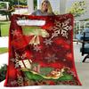 Одеяло с рисунком из мультфильма «С Рождеством и Новым годом», фланелевое одеяло, мягкое теплое одеяло для гостиной, спальни, кровати, дивана, подарок
