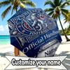 Custom Name Personalized Chelsea Football Club Print Umbrella, Auto Open Close, 8‑Rib Sturdy Frame, Commute Camping Hiking Use, Birthday Gift