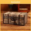 Wooden Retro Jewelry Storage Box With Lid For Cosmetics Organization Accessories