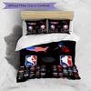 3pcs Duvet Cover Set (1*Duvet Cover + 2*Pillowcase, Without Core), NBA Print Bedding Set, Bedroom Decor, All‑Season, Birthday Gift