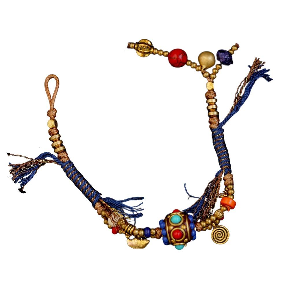 Регулируемый браслет в этническом стиле, богемный браслет из плетеных бусин, тканый ручной шнурок, для пары