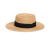 Flat Trendy Top Woven Wide Brim Straw Hat For Sun Shield And Activities Outdoor