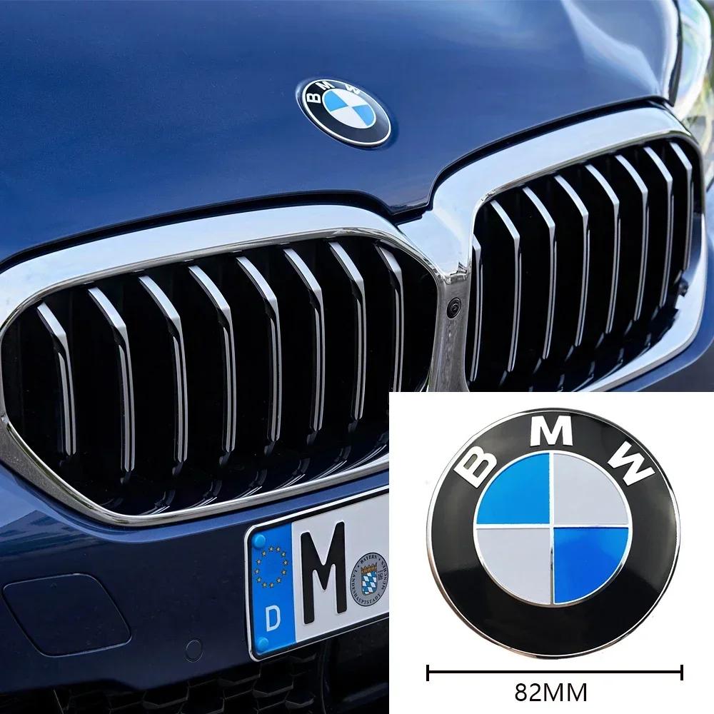 BAAY1 New 2025 1pcs 82mm 74mm Car Emblem Badge Hood Front Rear Trunk Logo for Bmw E46 E39 E38 E90 E60 Z3 Z4 X3 X5 X6 51148132375 Bmw E