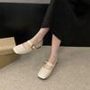 Туфли Мэри Джейн с мягкой поверхностью от French light mouth женские 2025 весна новые однословные поясные туфли для пригородных поездок универсальные туфли на плоской подошве женские туфли