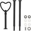 3 Tier 14" Heavy Metal Cake Stand Holder Fruit Plate Stand Fitting Hardware Rod Gold_Heart