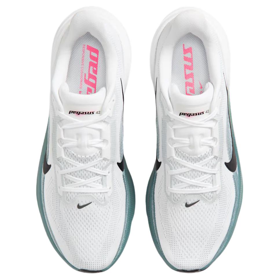 Nike Pegasus 42 Устойчивые к истиранию Дышащие Беговые кроссовки Мужские Белый Черный Зеленый IB1873-110