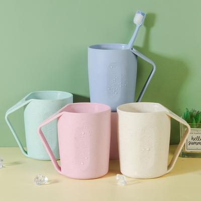 Утолщенные Нескользящие Кружки с Ручками, Пластиковые Стаканчики для Зубных Щеток, Стаканчики для Умывальника, Бытовые Стаканчики для Чистки Зубов и Полоскания Рта
